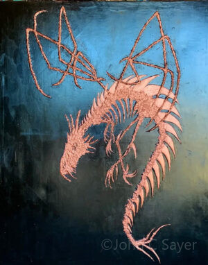 Sculptured Acrylic Medium On Canvas